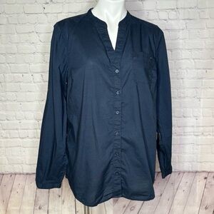 Tommy Hilfiger Navy Blue Button Down Shirt Size XL